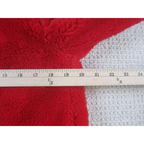GB Girls Jacket Youth XL 14/16 Red Fleece Open Fuzzy Polyester Pockets Coat - Picture 15 of 16